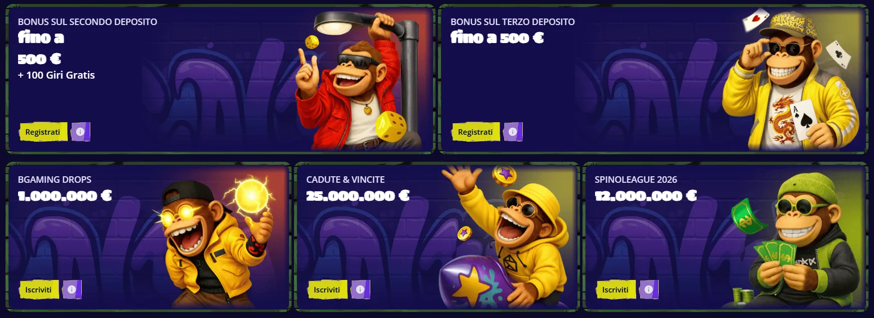 Promozioni e pagamenti BonusKong